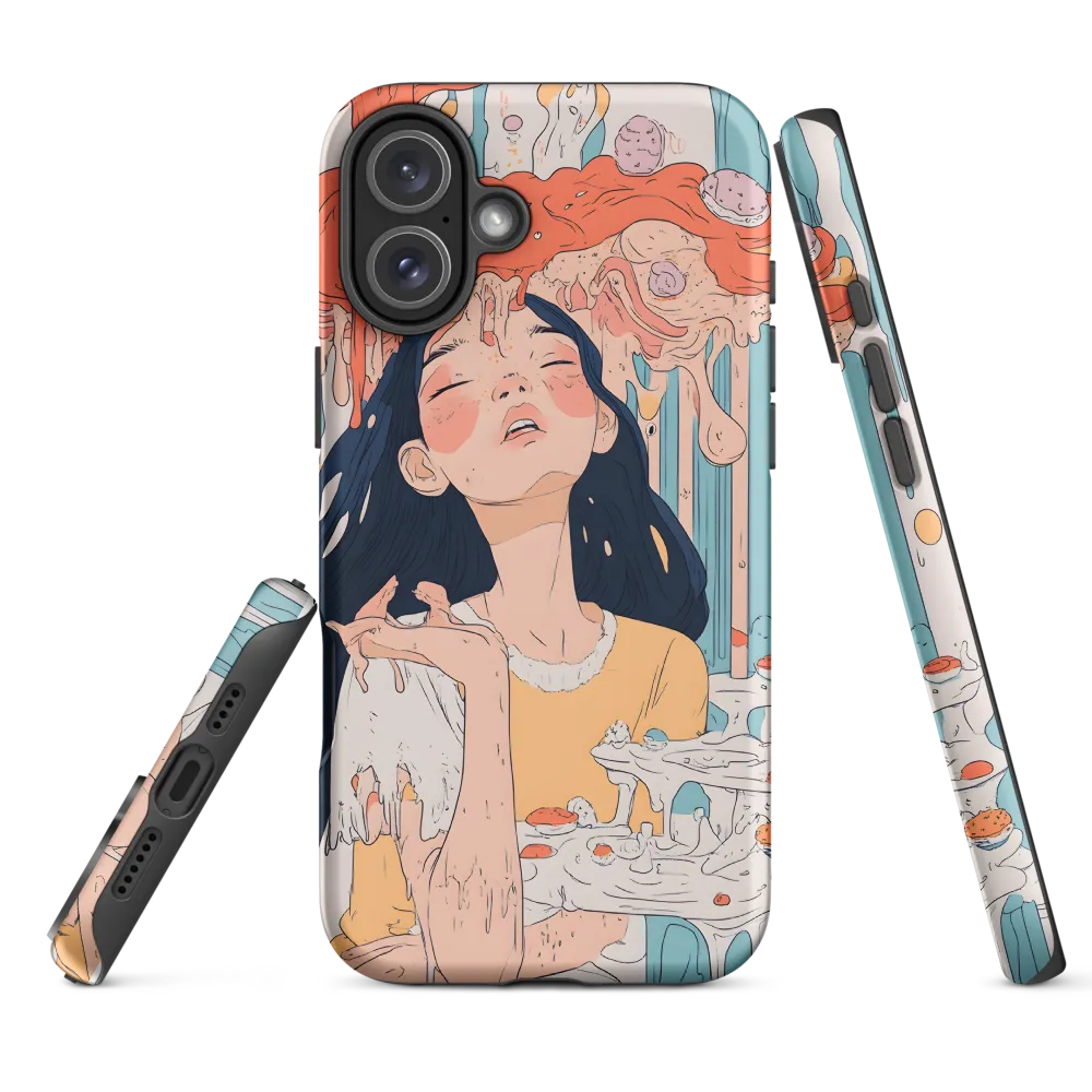 Surreal Girl with Desserts | Phone Case