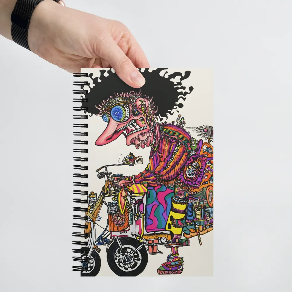 Psychedelic Urban Rider 
 Spiral Notebook | 140 pages
