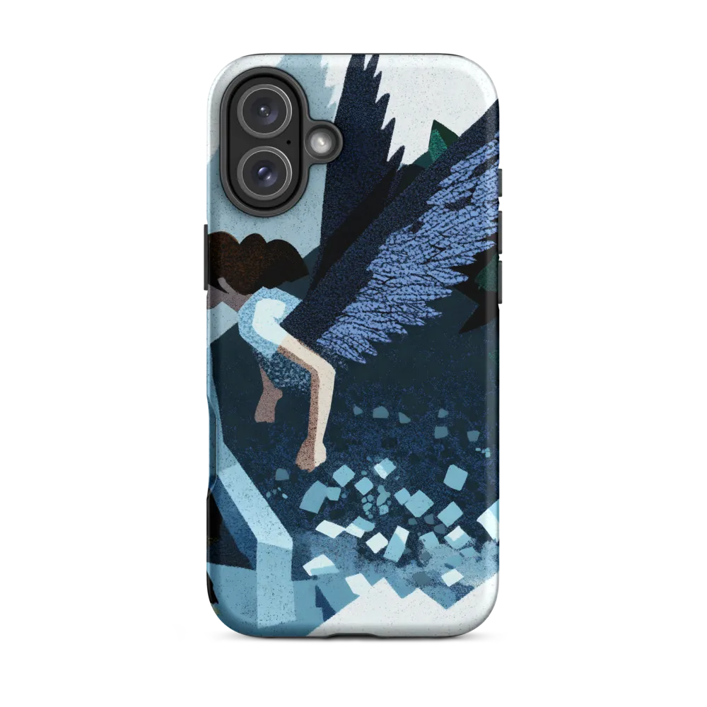 Angel Wings Above Fragmented Landscape | Phone Case