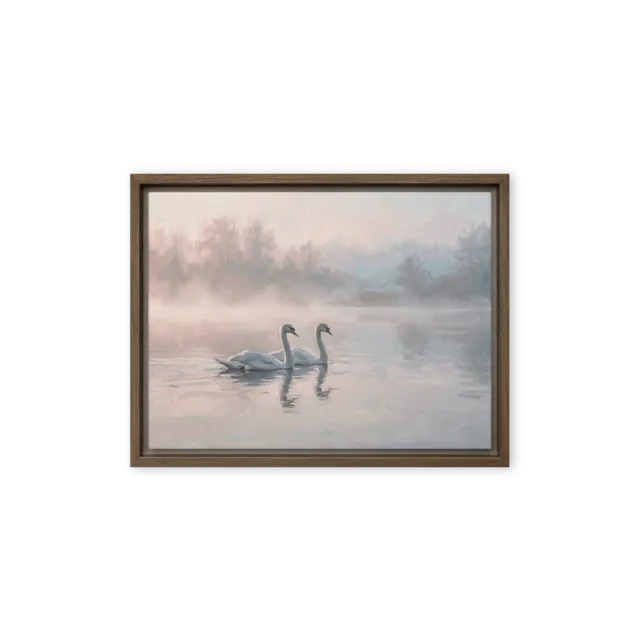 Misty Swan Serenade | Art Print
