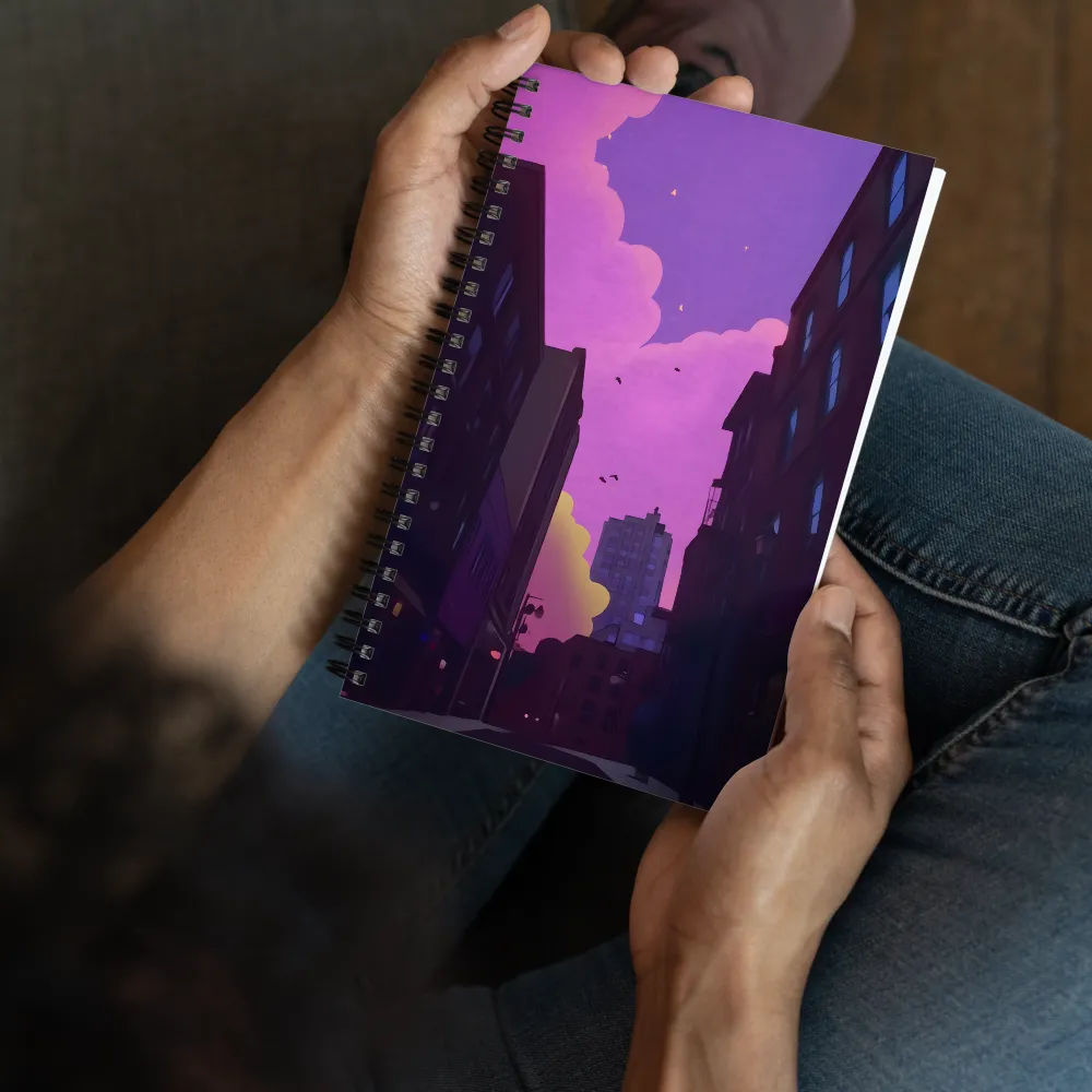 Neon City Twilight 
 Spiral Notebook | 140 pages