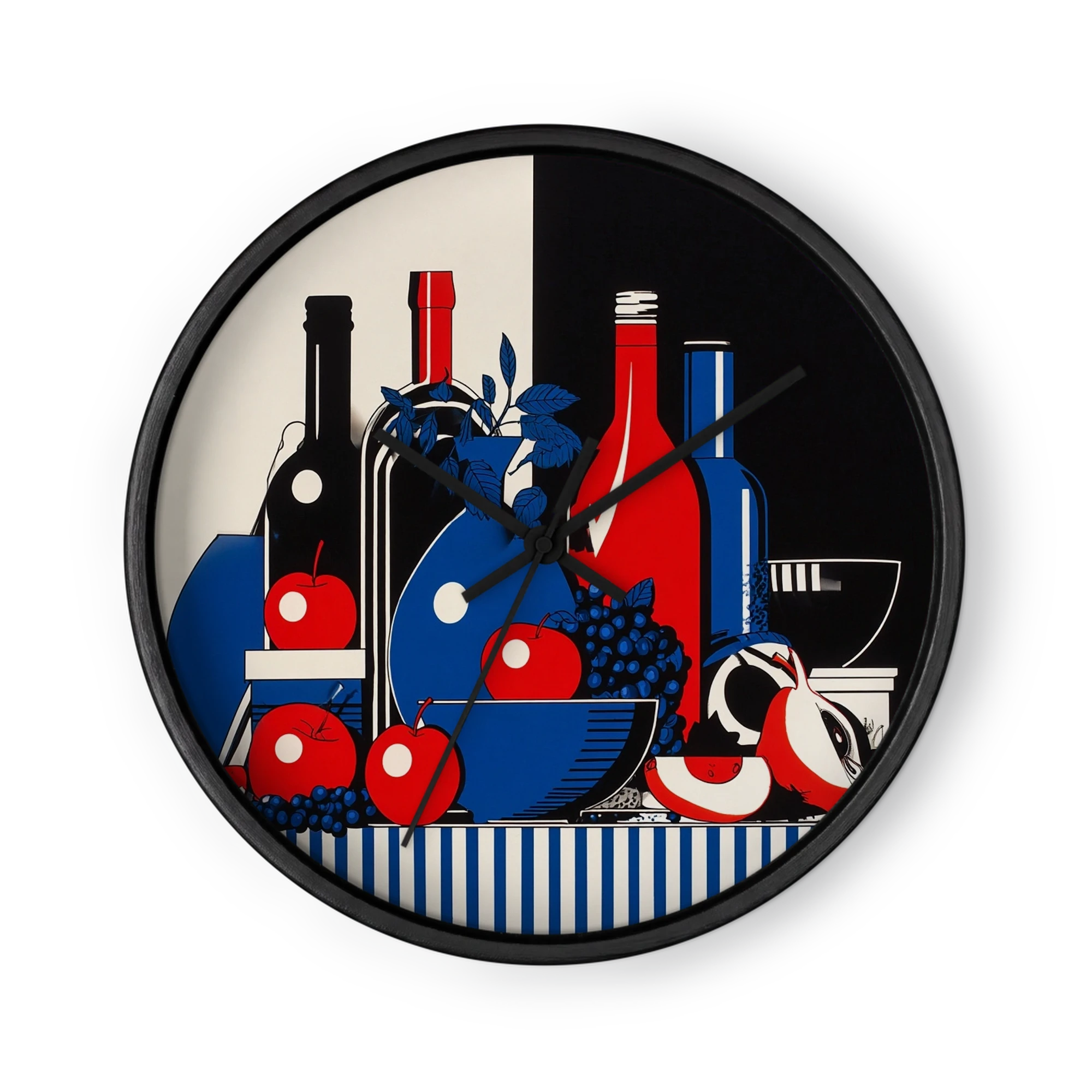 Graphic Still Life in Red and Blue