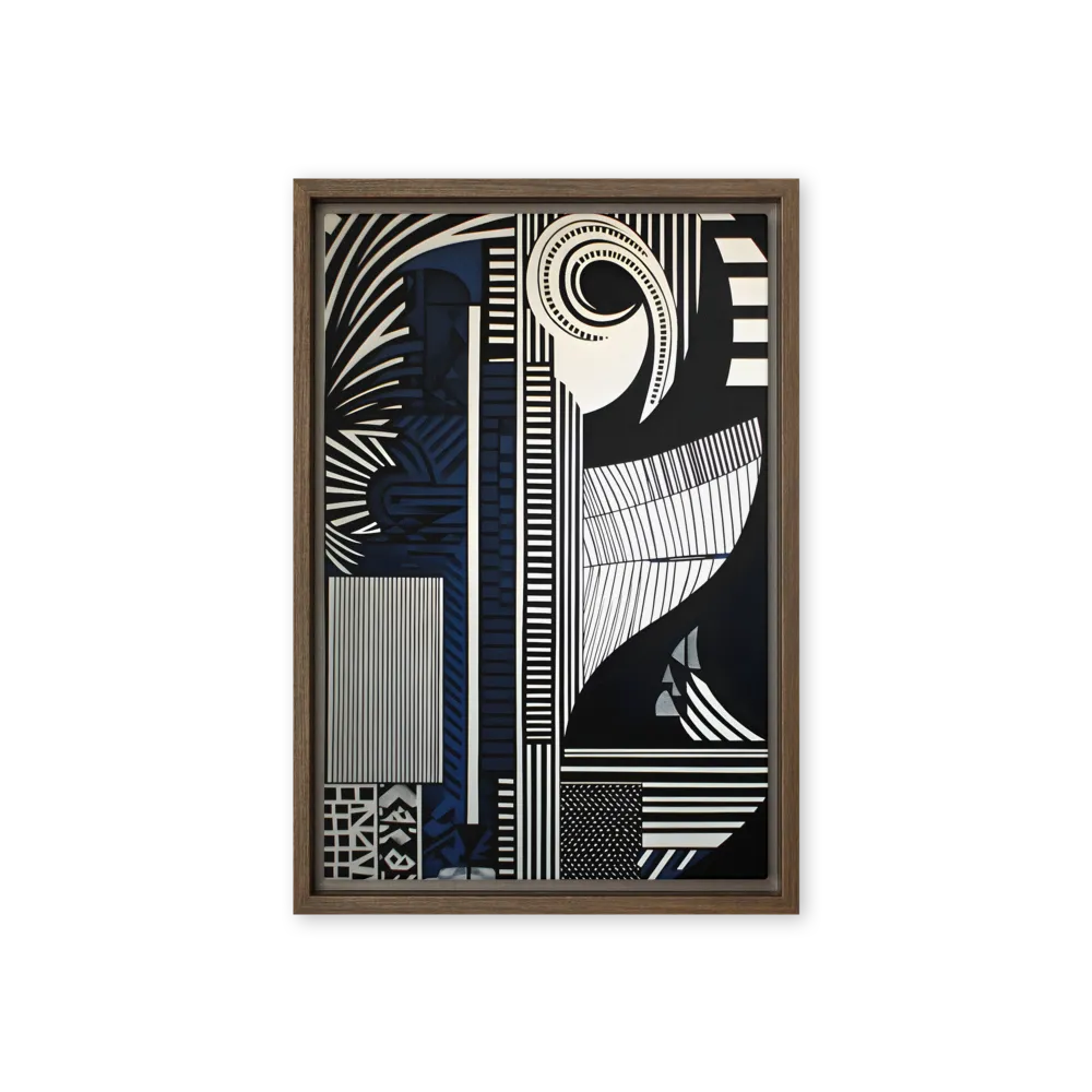 Modern Deco Maze 
 Poster with Red oak Frame | 16″x 20″