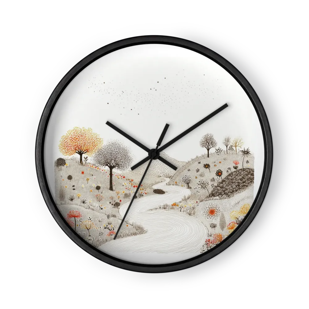 Winding River Landscape | Wall Clock