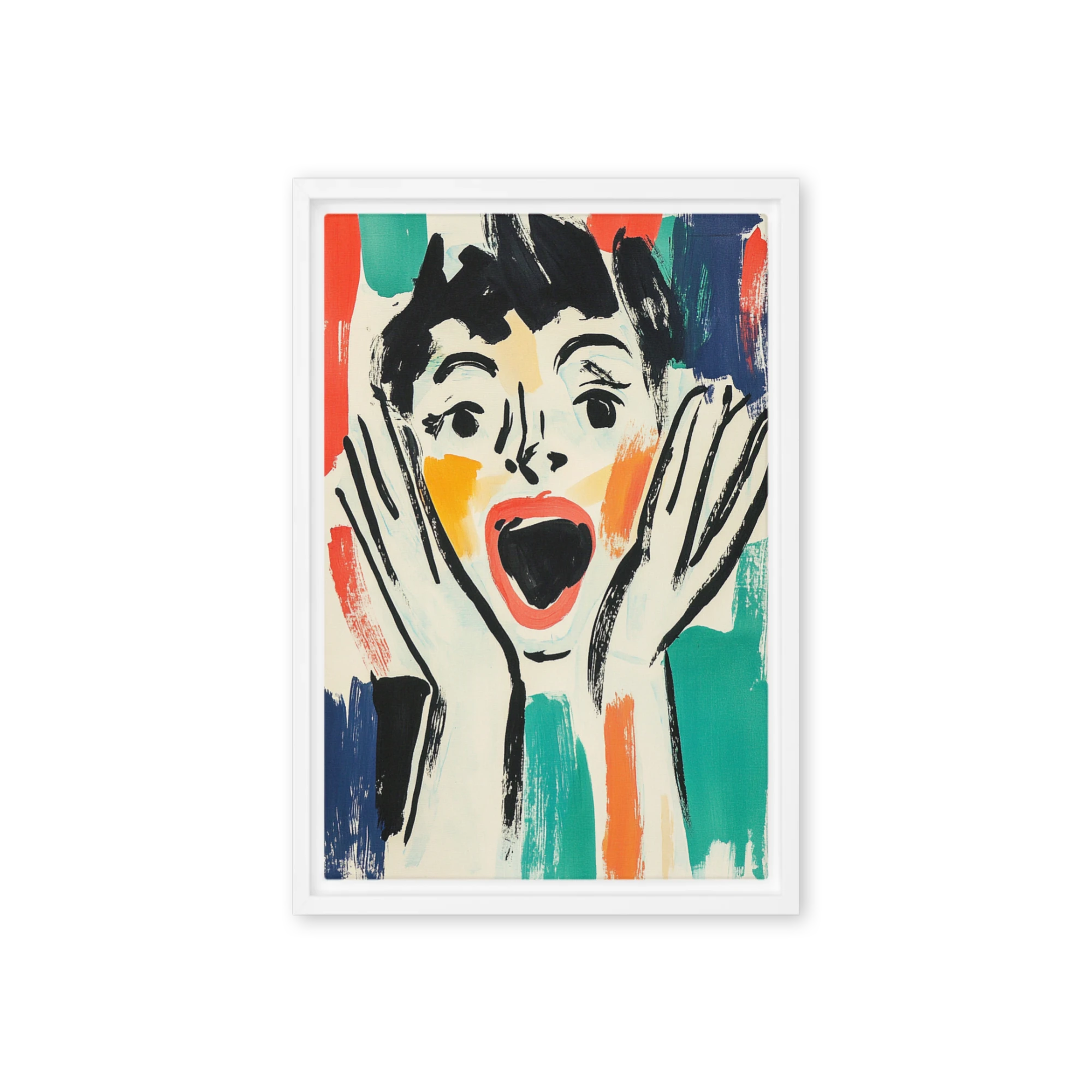 Expressive Acrylic Human Face