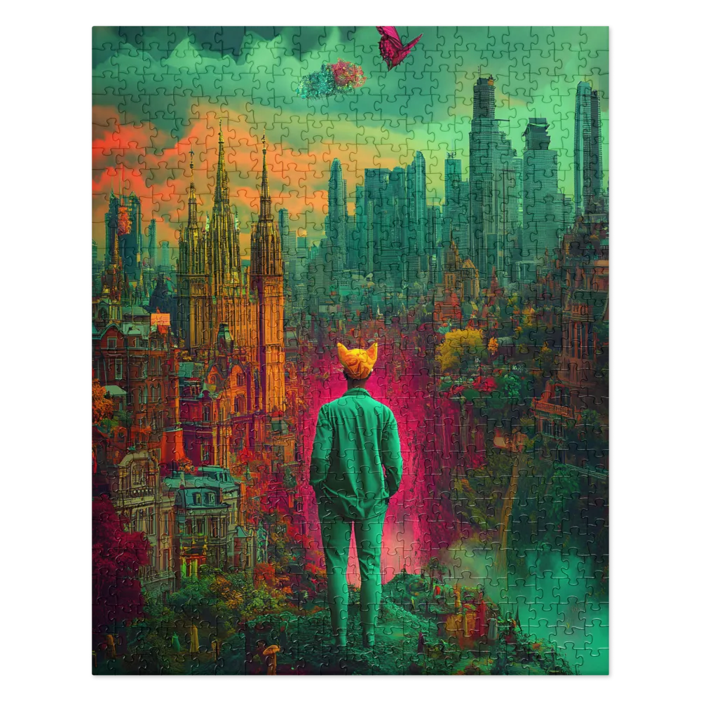 Enchanted Urban Dream 
 Jigsaw Puzzle in Tin Box