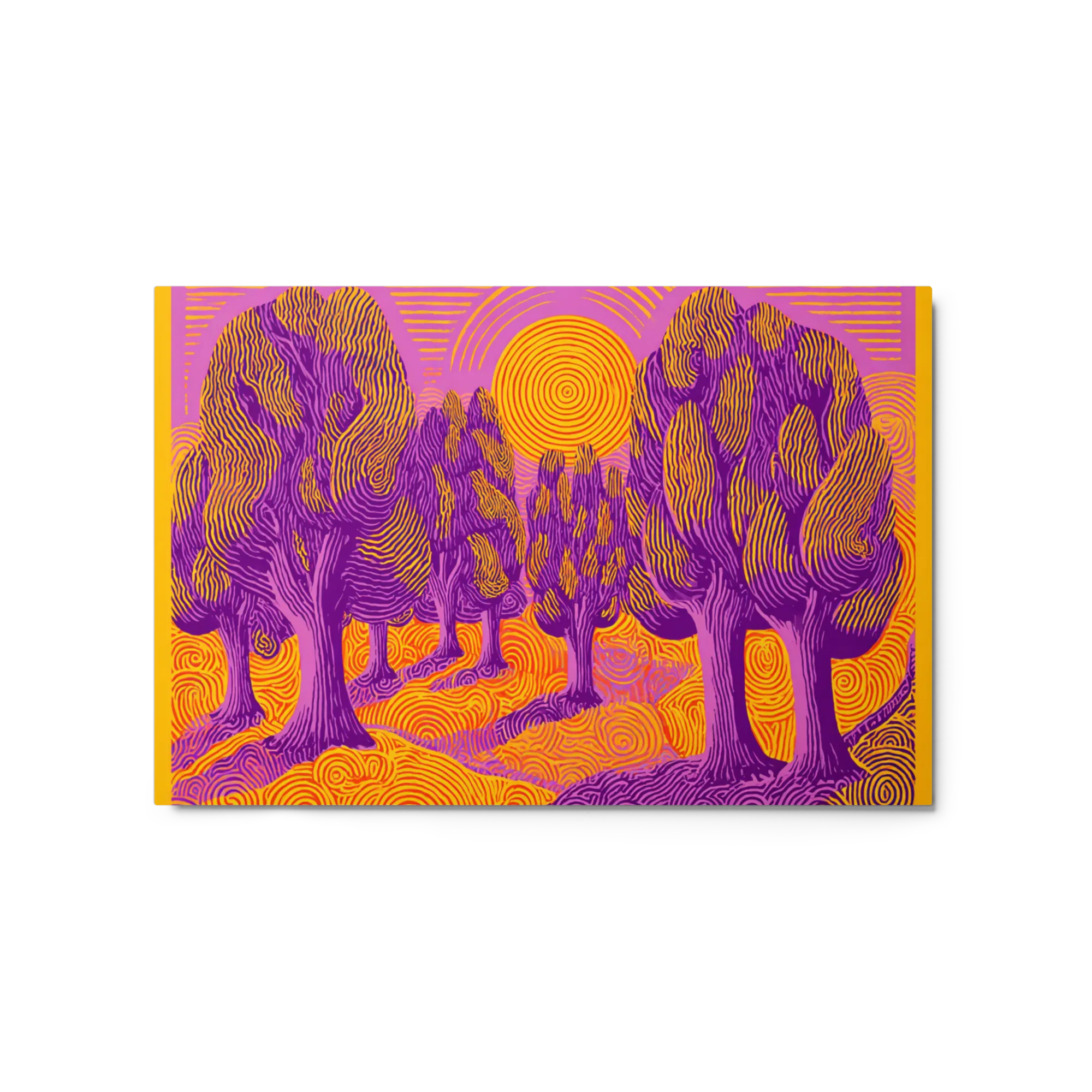 Swirling Forest at Sunset