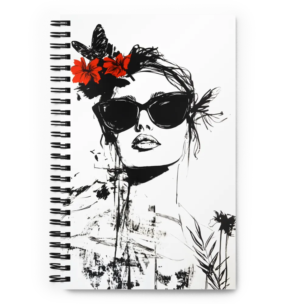 Floral Ink Muse 
 Spiral Notebook | 140 pages