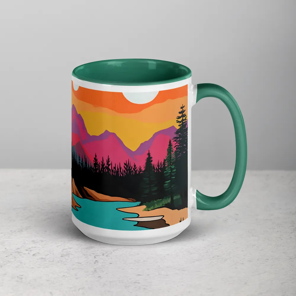 Twin Moons Valley 
 Mug with Black inside