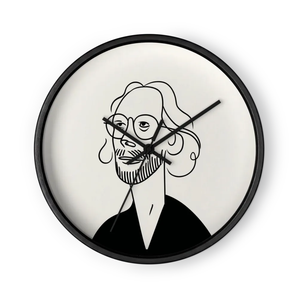 Line Art Gentleman | Wall Clock