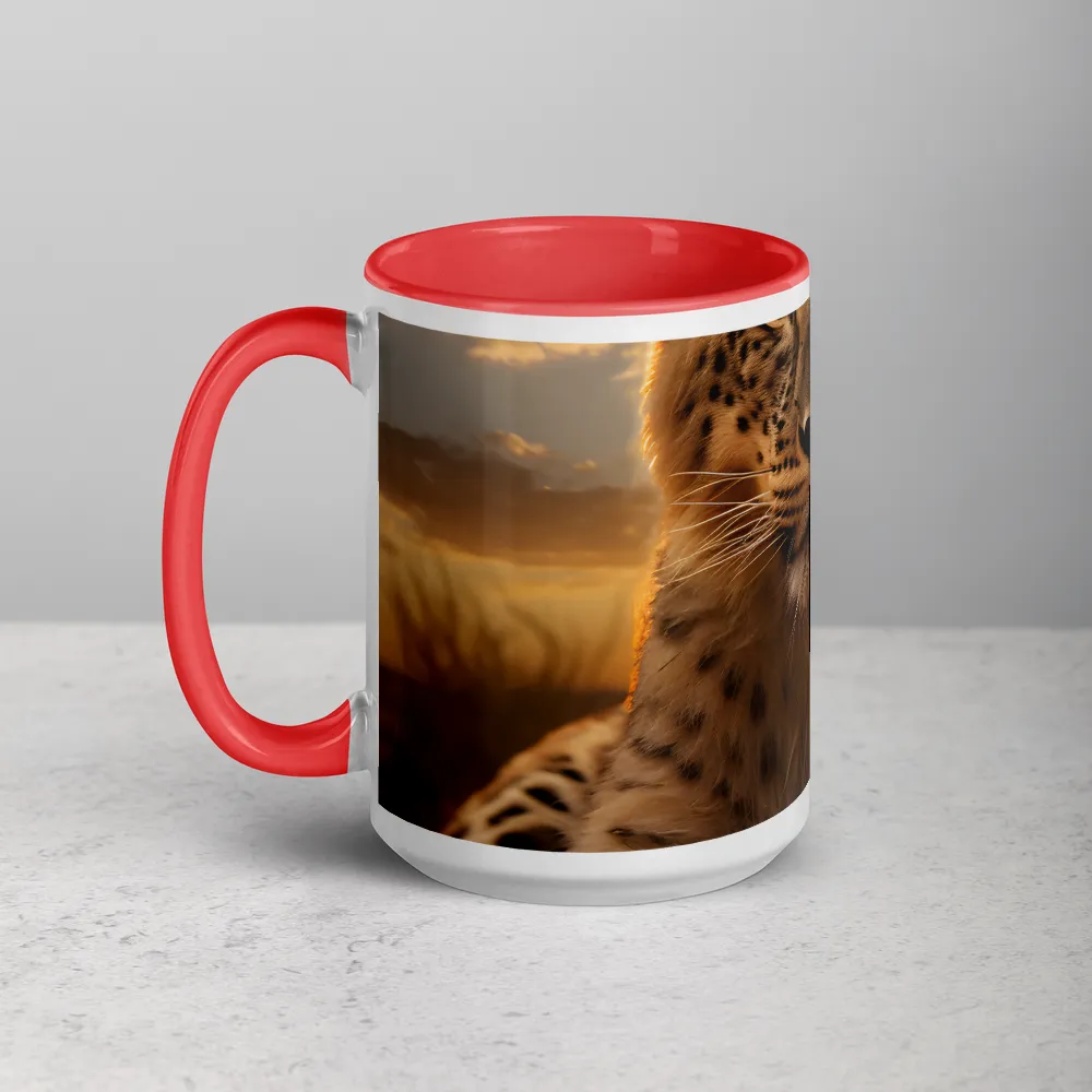 Golden Hour Sentinel 
 Mug with Blue inside