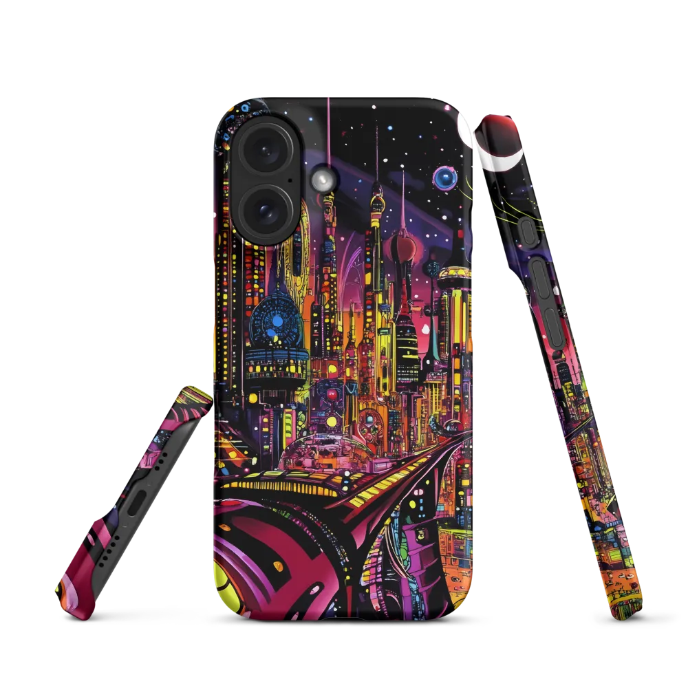Neon Odyssey: A Journey Through Futuristic Realms | Phone Case
