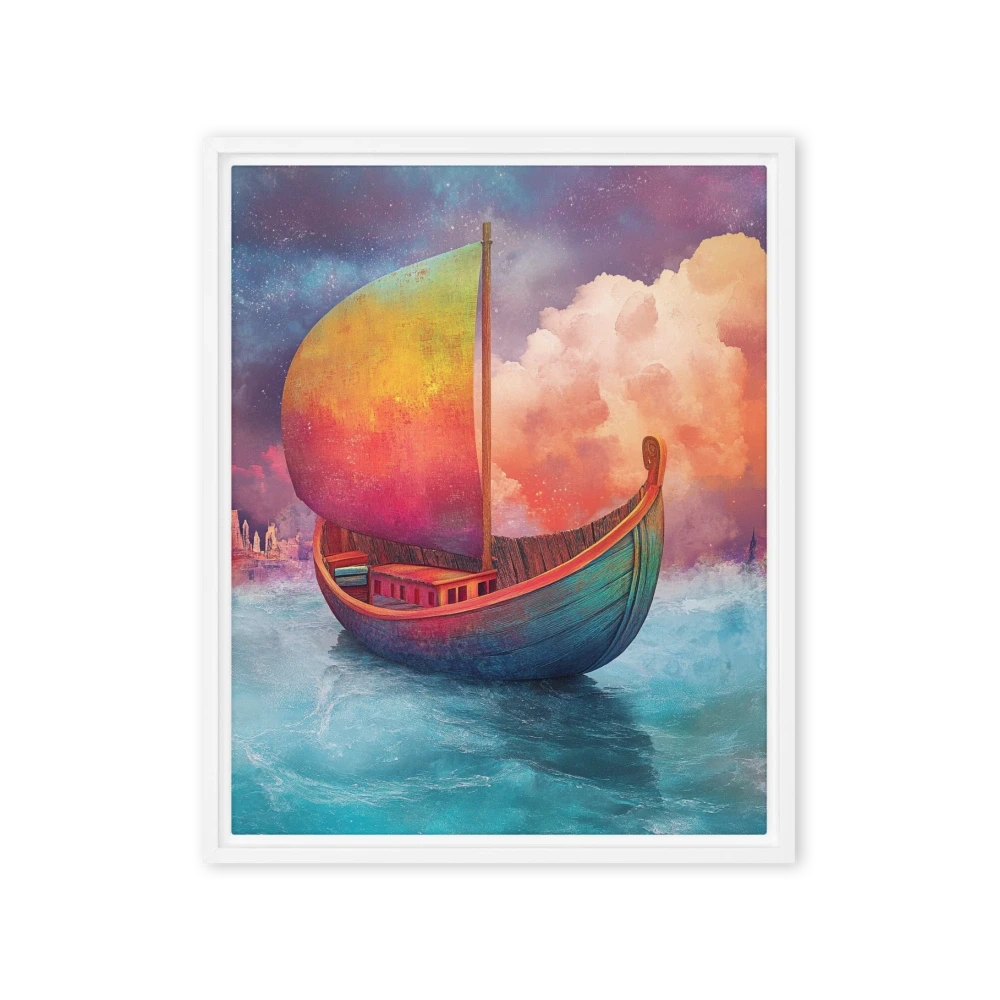 Colorful Boat in Ethereal Waters | Art Print