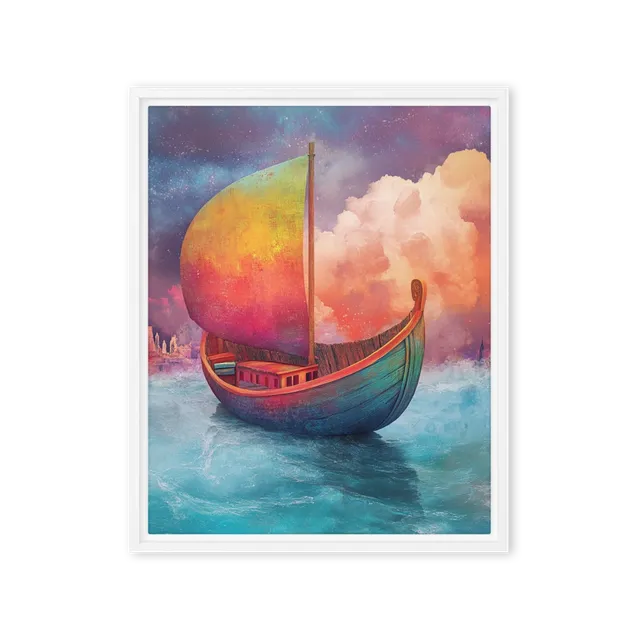 Colorful Boat in Ethereal Waters | Art Print