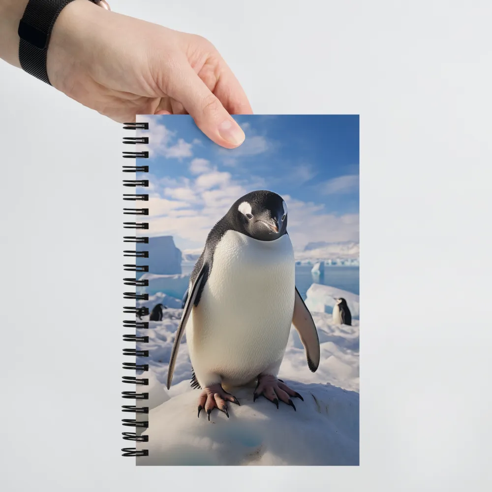 Solitary Majesty: Arctic Penguin on Ice