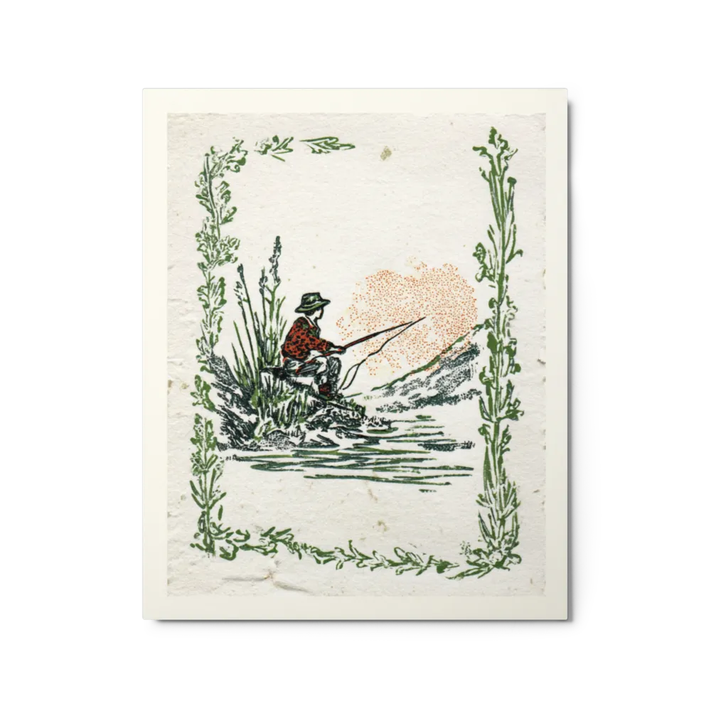 The Quiet Angler 
 Metal Print | 16″x 20″