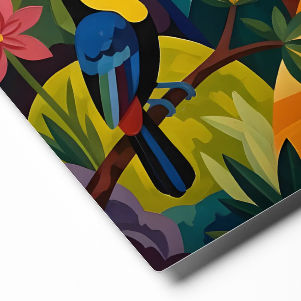 Vibrant Jungle Harmony 
 Metal Print | 11″x 14″