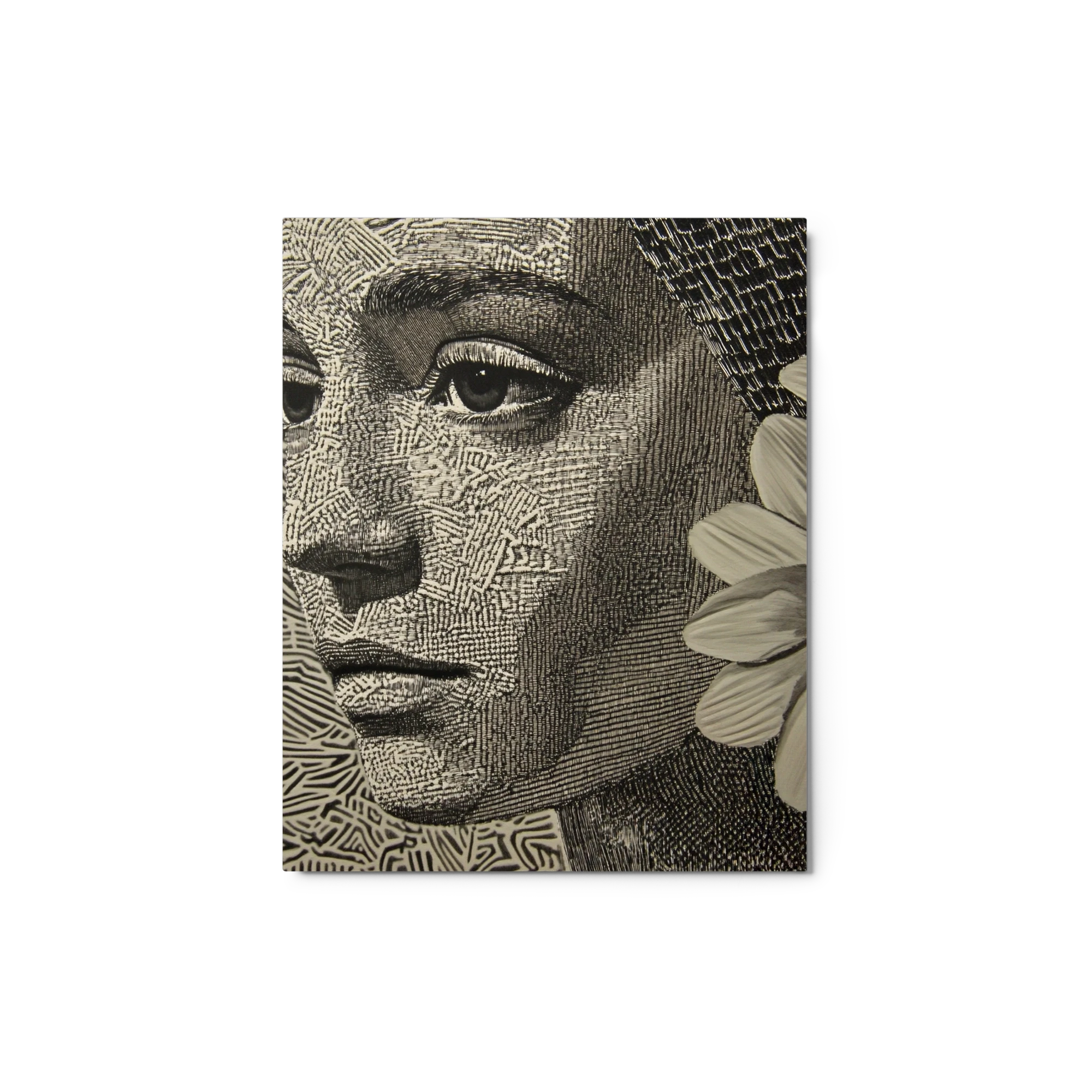 Intricate Portrait in Black and White