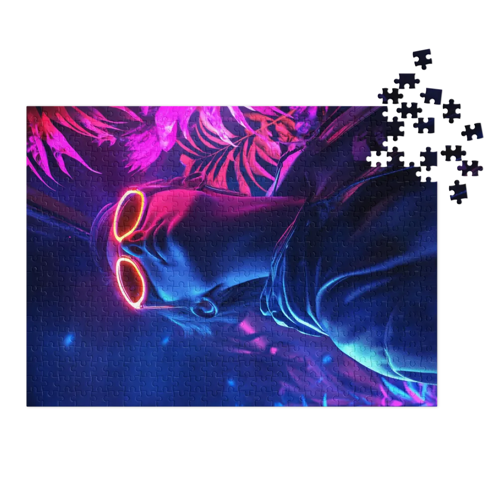Neon Portrait in Futuristic Setting