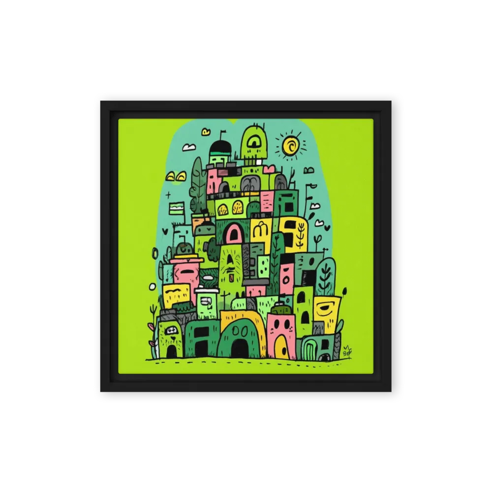 Green Canopy Citadel 
 Canvas | 30″x 30″