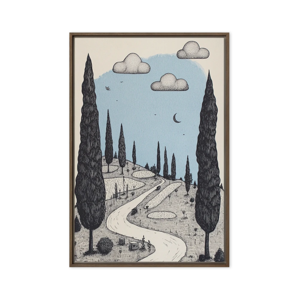 Whimsical Hillside Path | Art Print