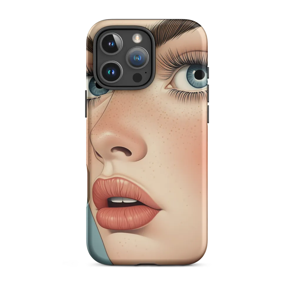 Close-Up Female Portrait Illustration | Phone Case