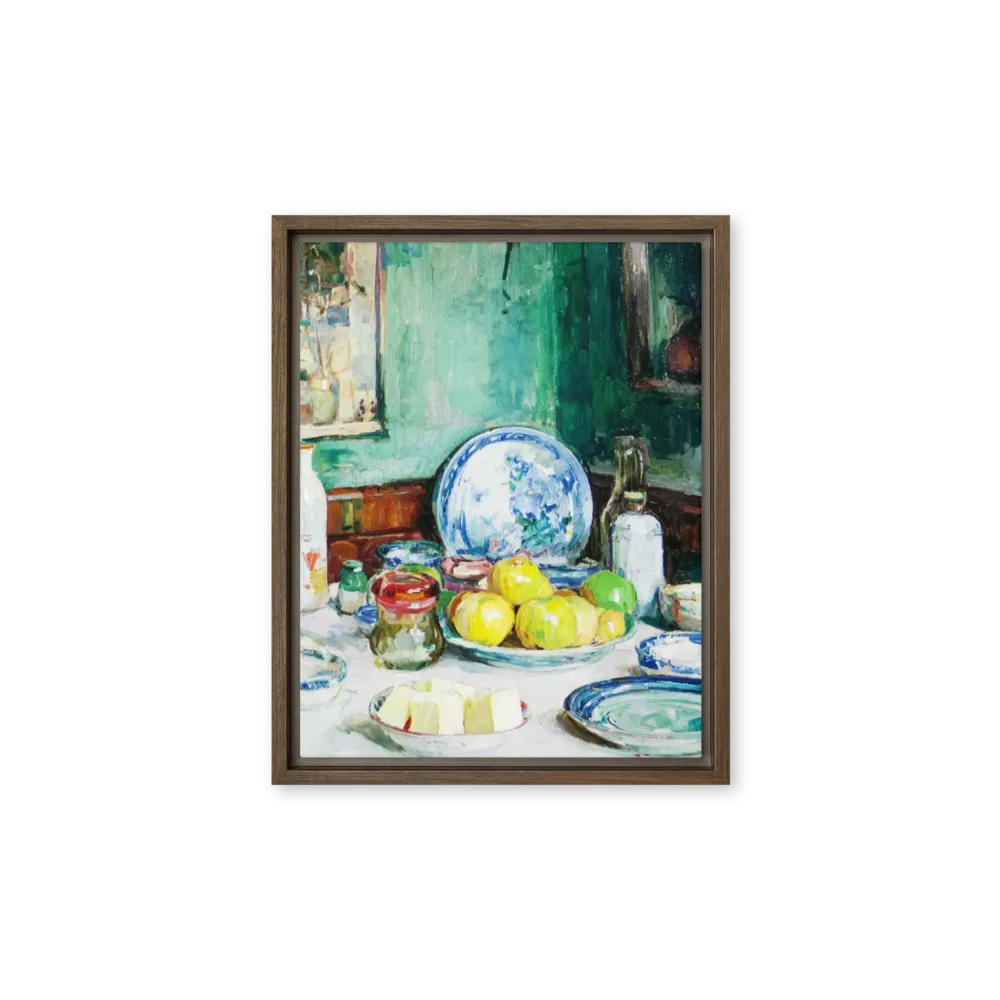 Post-Impressionist Still Life 
 Poster with Red oak Frame | 18″x 18″