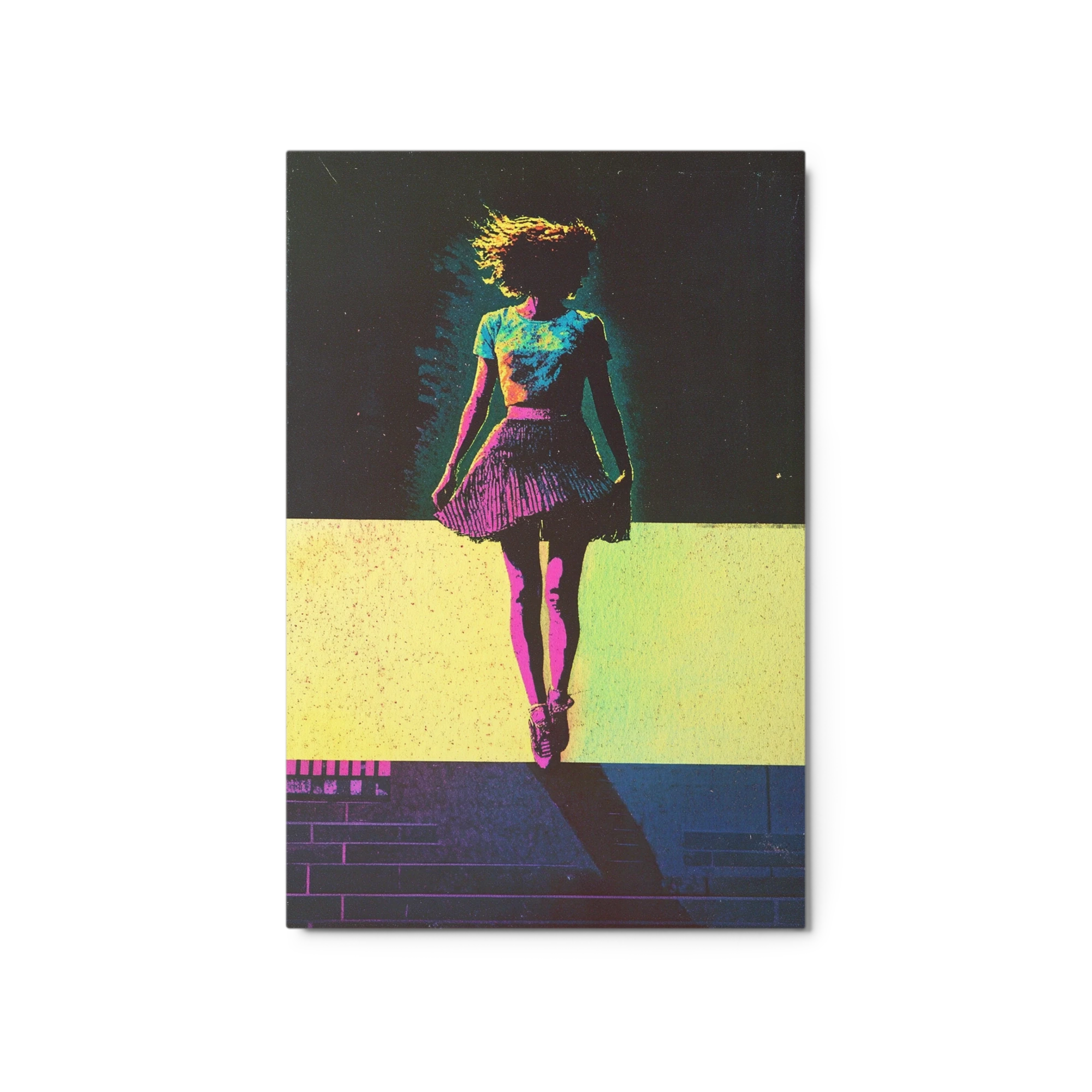 Stylized Female Figure in Vibrant Colors