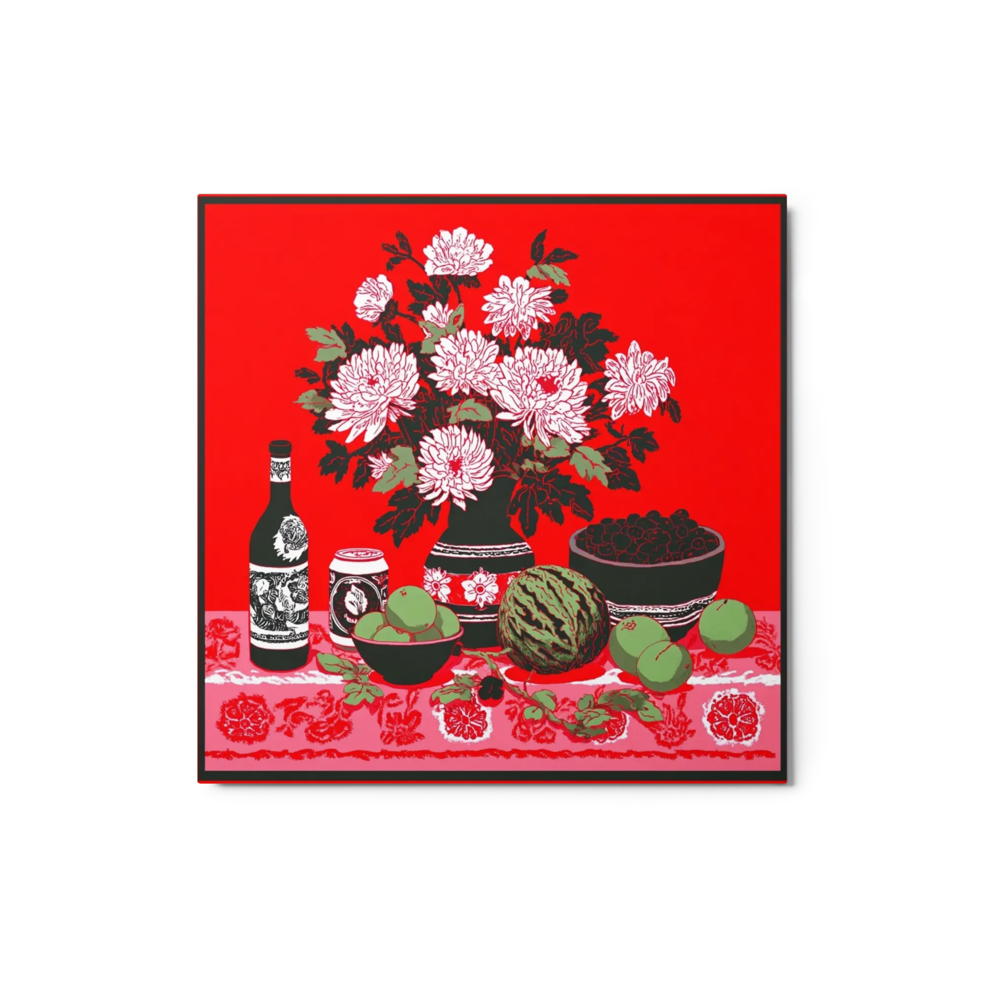 Red Chrysanthemum Still Life