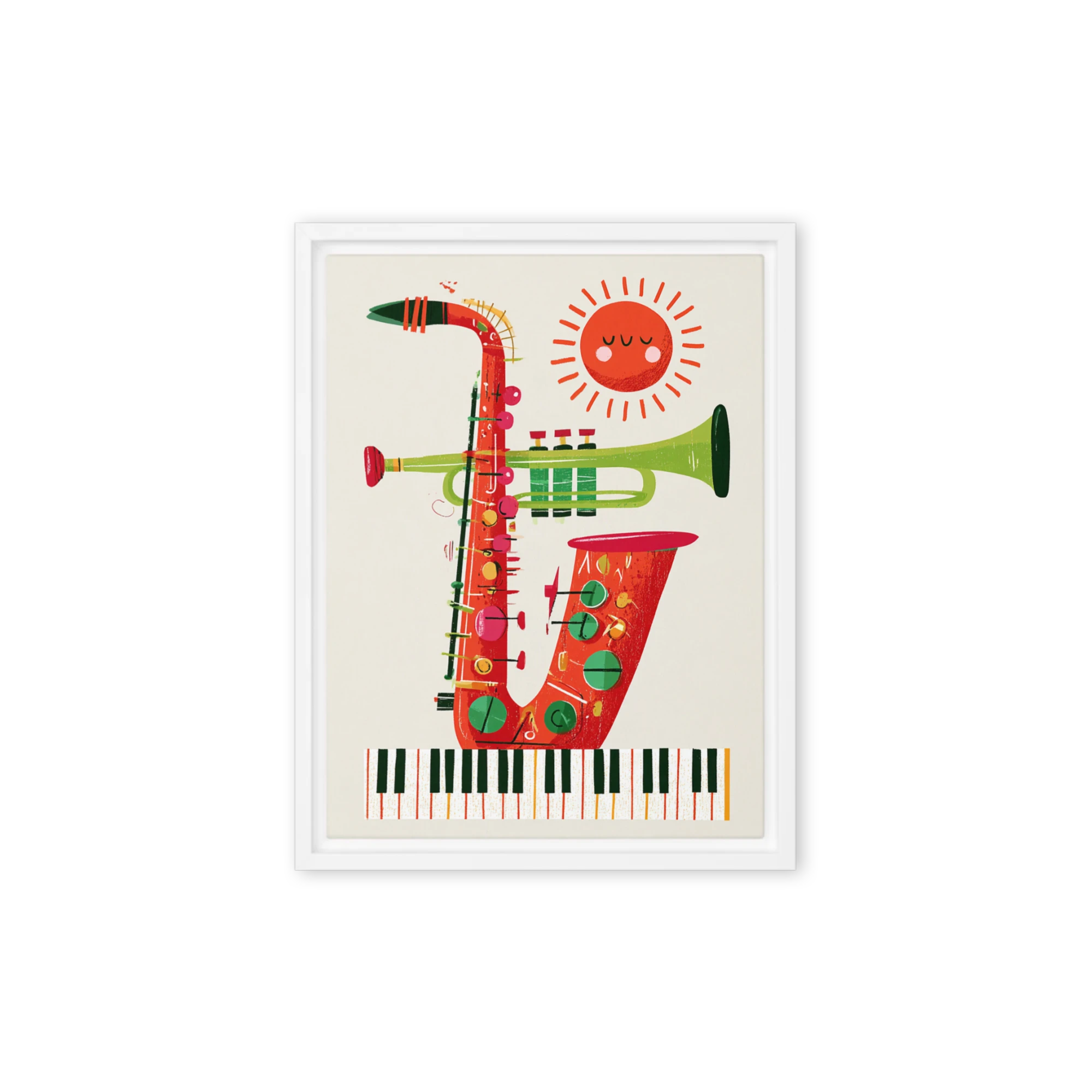 Sun and Jazz Instruments | Art Print