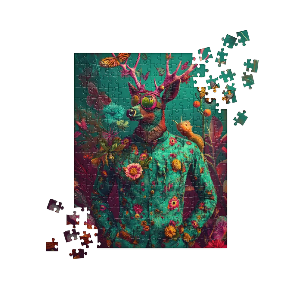 The Floral Stag 
 Jigsaw Puzzle