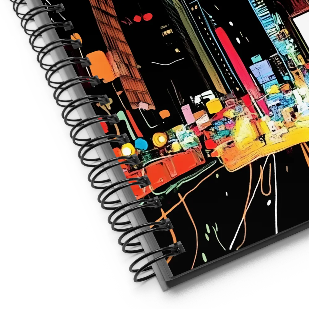 Neon City Nightscape 
 Spiral Notebook | 140 pages