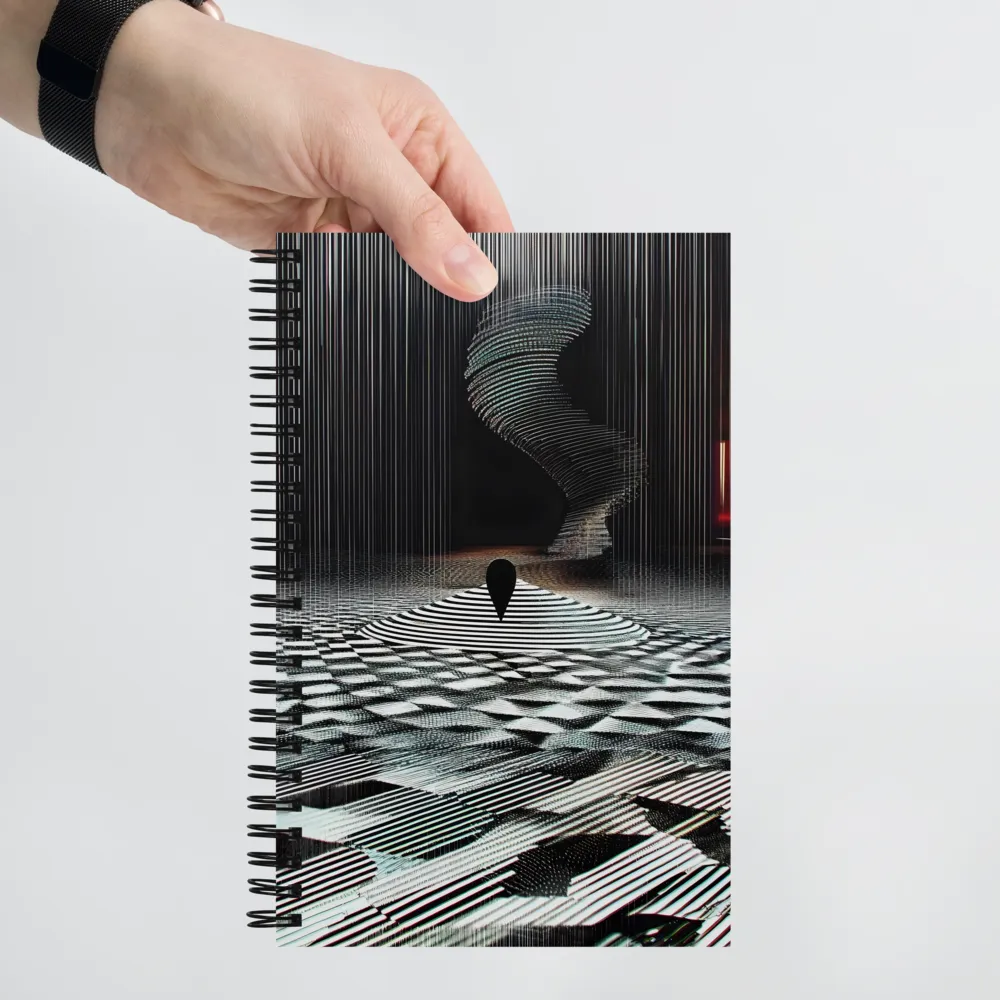 Digital Glitch Labyrinth 
 Spiral Notebook | 140 pages