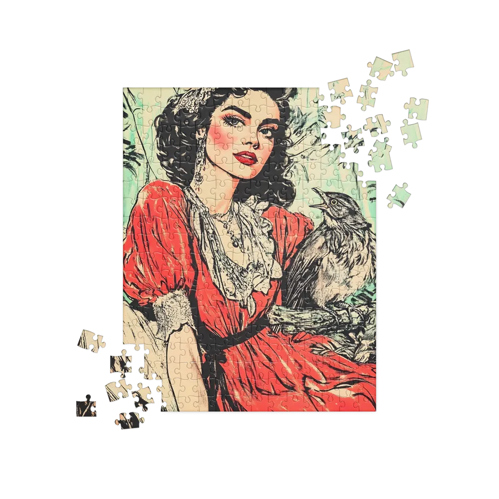 Pin-up Enchantress 
 Jigsaw Puzzle in Tin Box