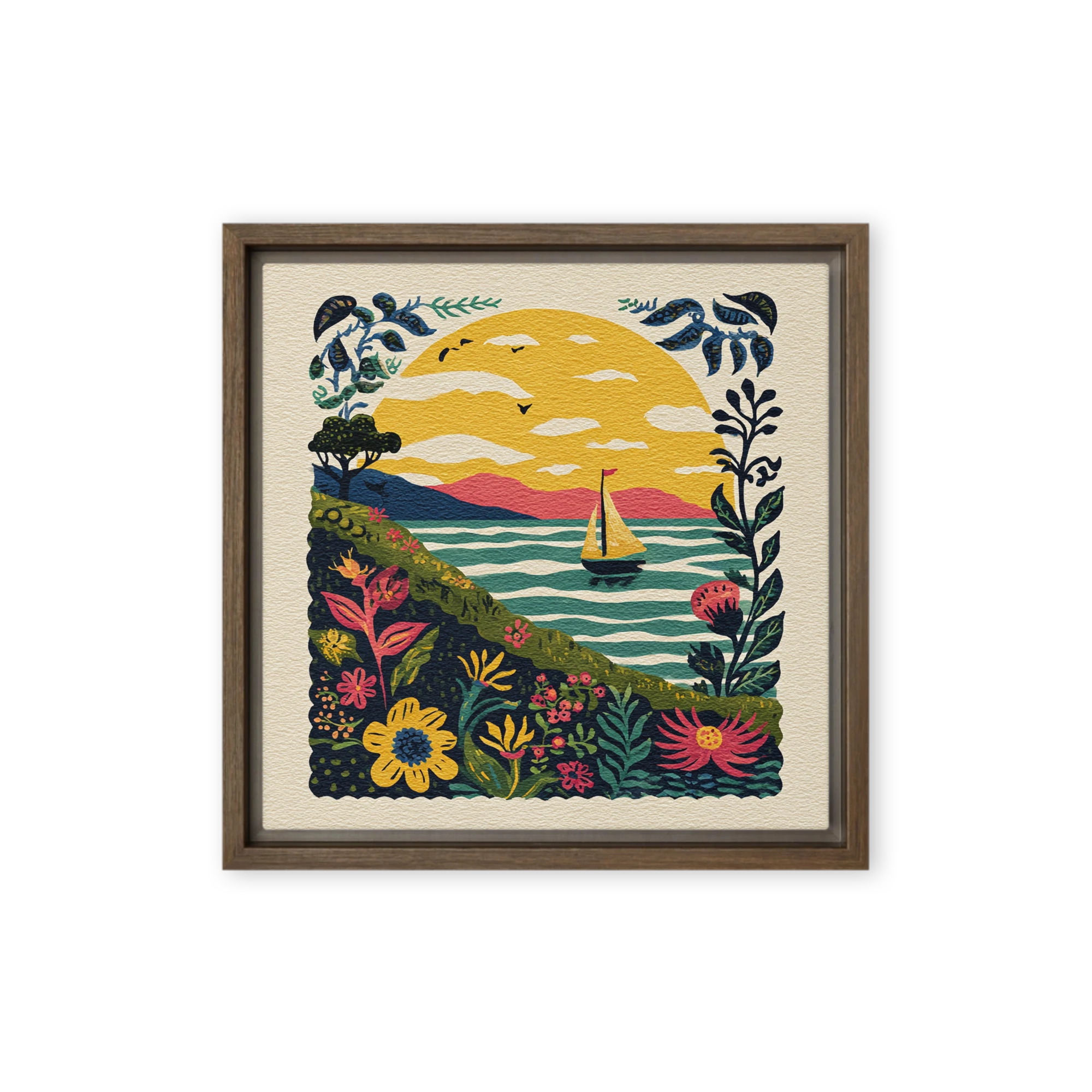 Sunset Sailboat Garden