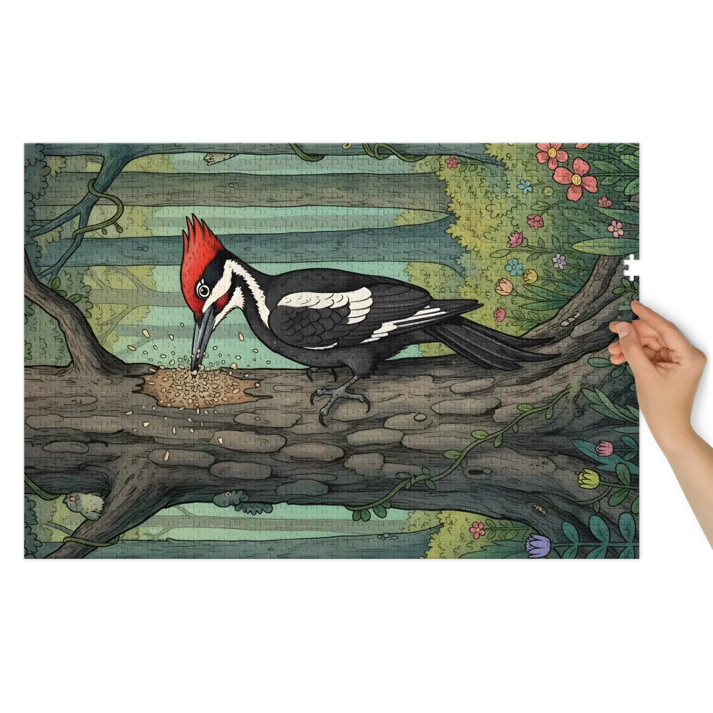 Woodpecker at Work | Jigsaw Puzzles