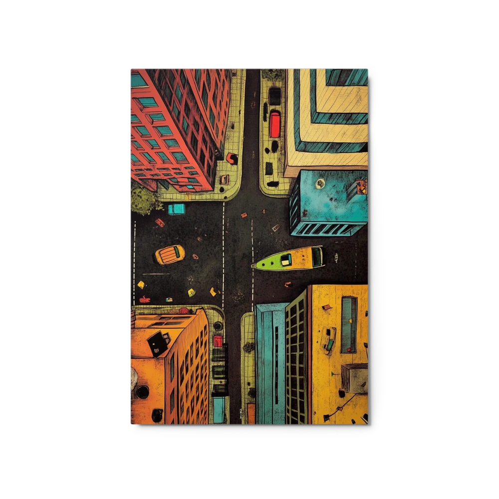 Aerial City Intersection | Art Print