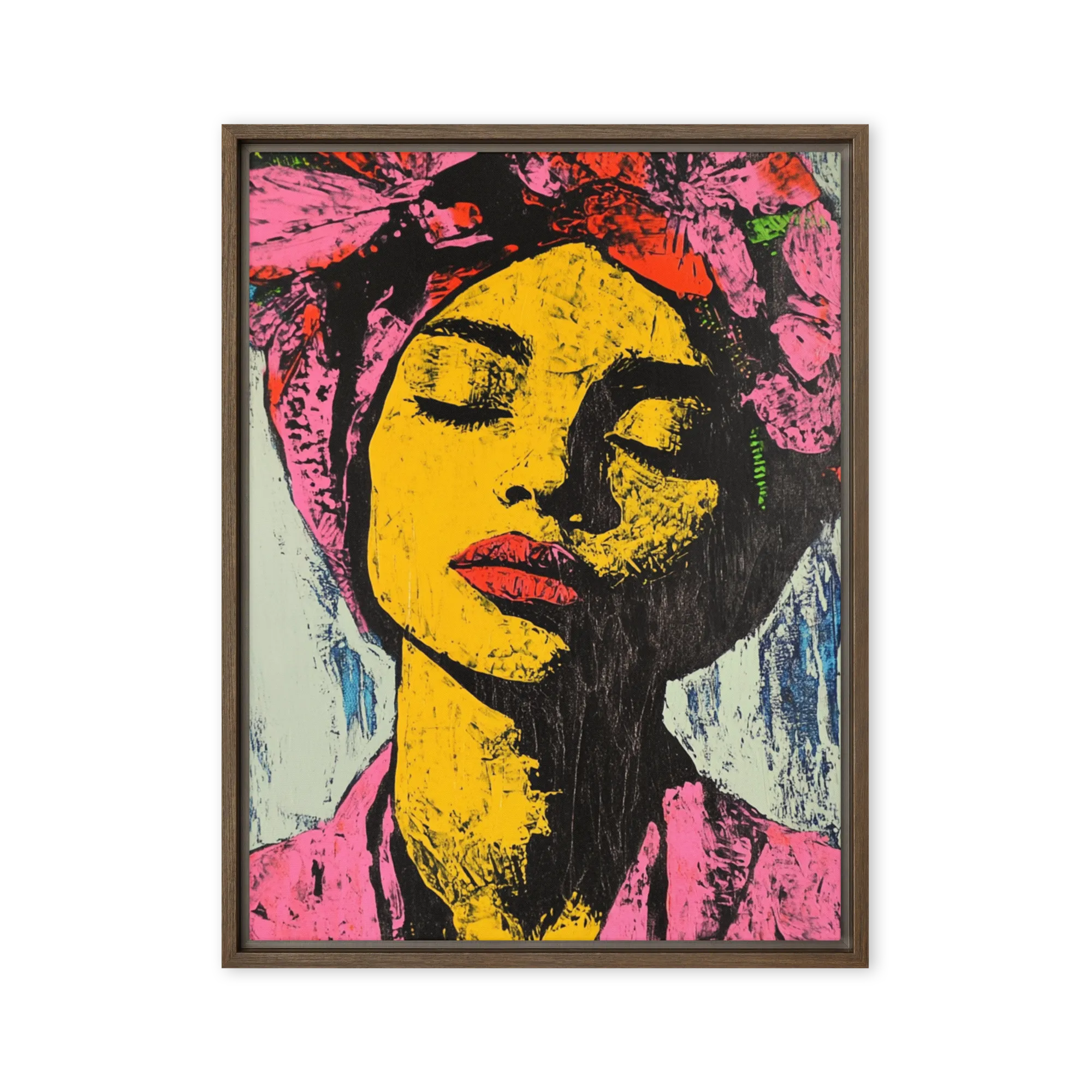 Gritty Screen-Printed Pop Art — Squeegee ink layers