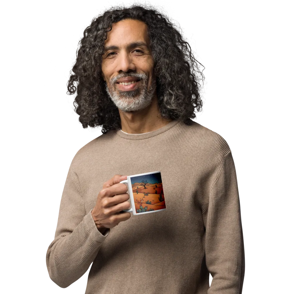 Moonlit Desert Foxes 
 Mug with Red inside | 15 oz