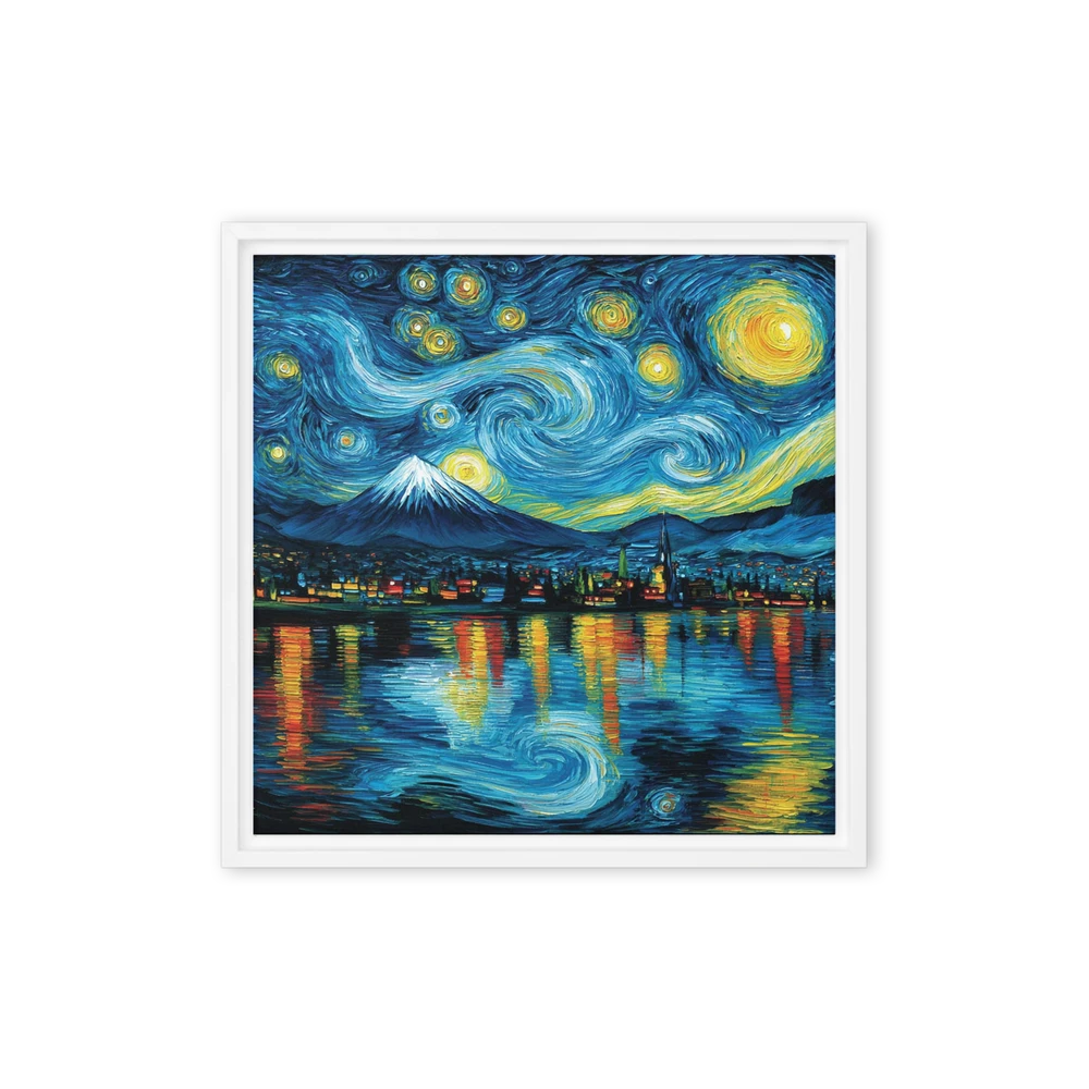 Starry City Night Reflection | Art Print