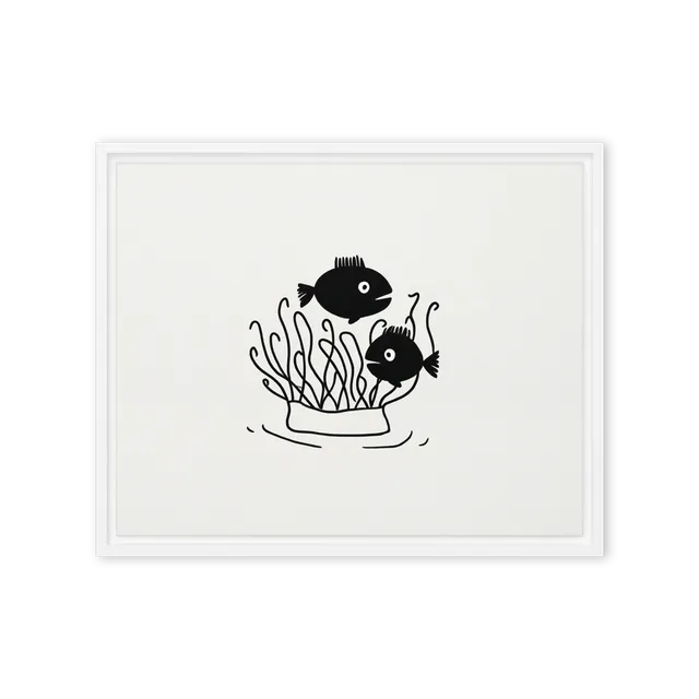 Two Black Fish | Art Print
