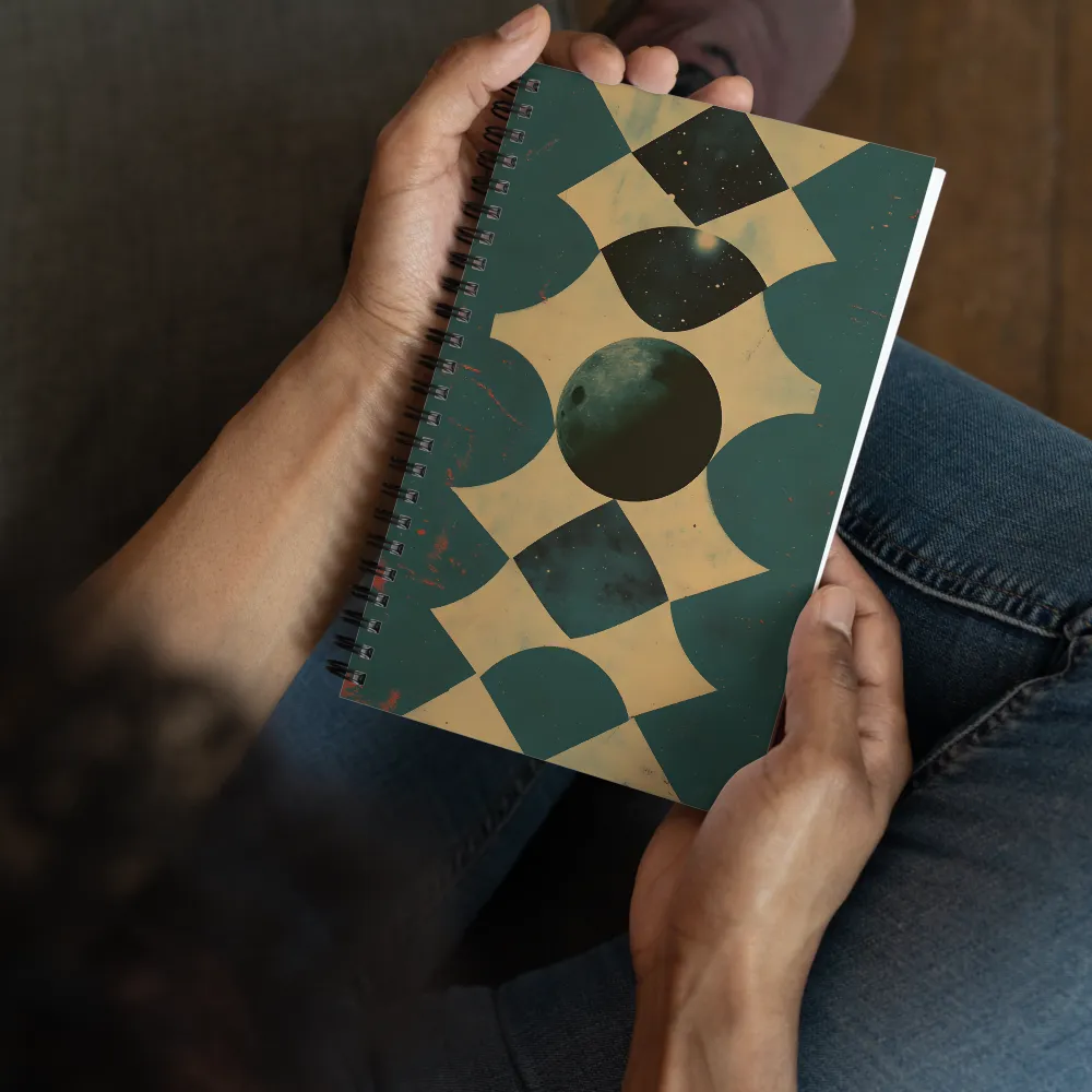 Cosmic Harlequin Moon 
 Spiral Notebook | 140 pages