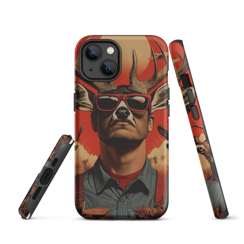 Surreal Man with Deer Antlers | Phone Case