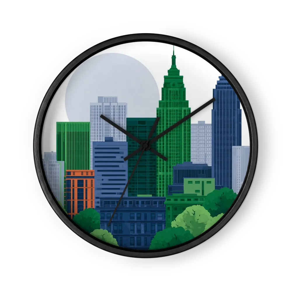 Modernist Flat-Shaded Realism Clocks — Navy, Emerald, Slate