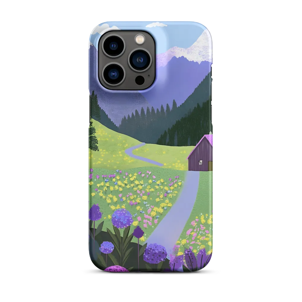 Cabin in Colorful Meadow | Phone Case