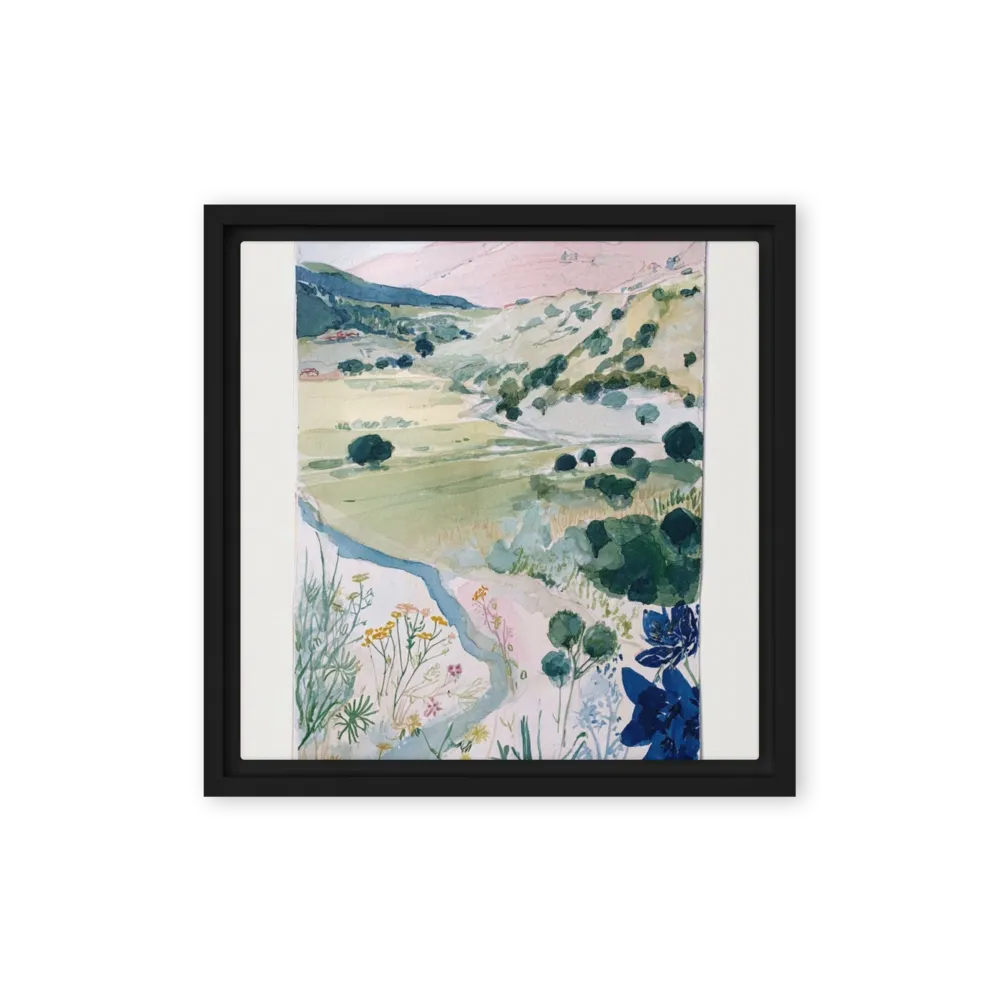 Meadow Path 
 Poster with Black Frame | 14″x 14″