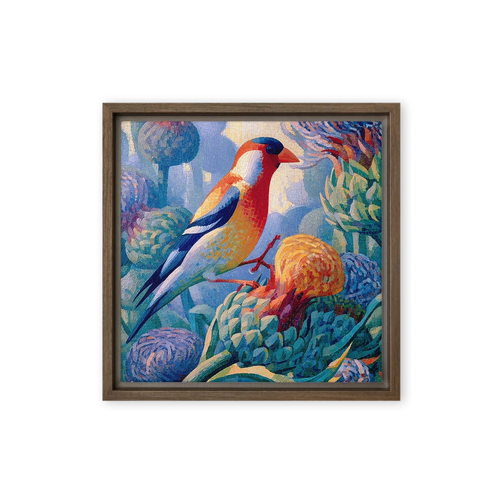 Mosaic Bird on Artichokes | Art Print