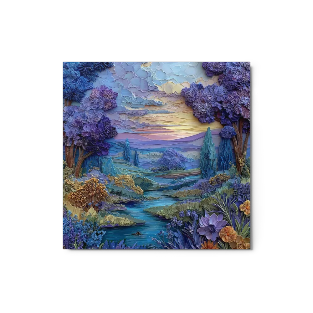 Violet River Valley 
 Canvas | 32″x 32″