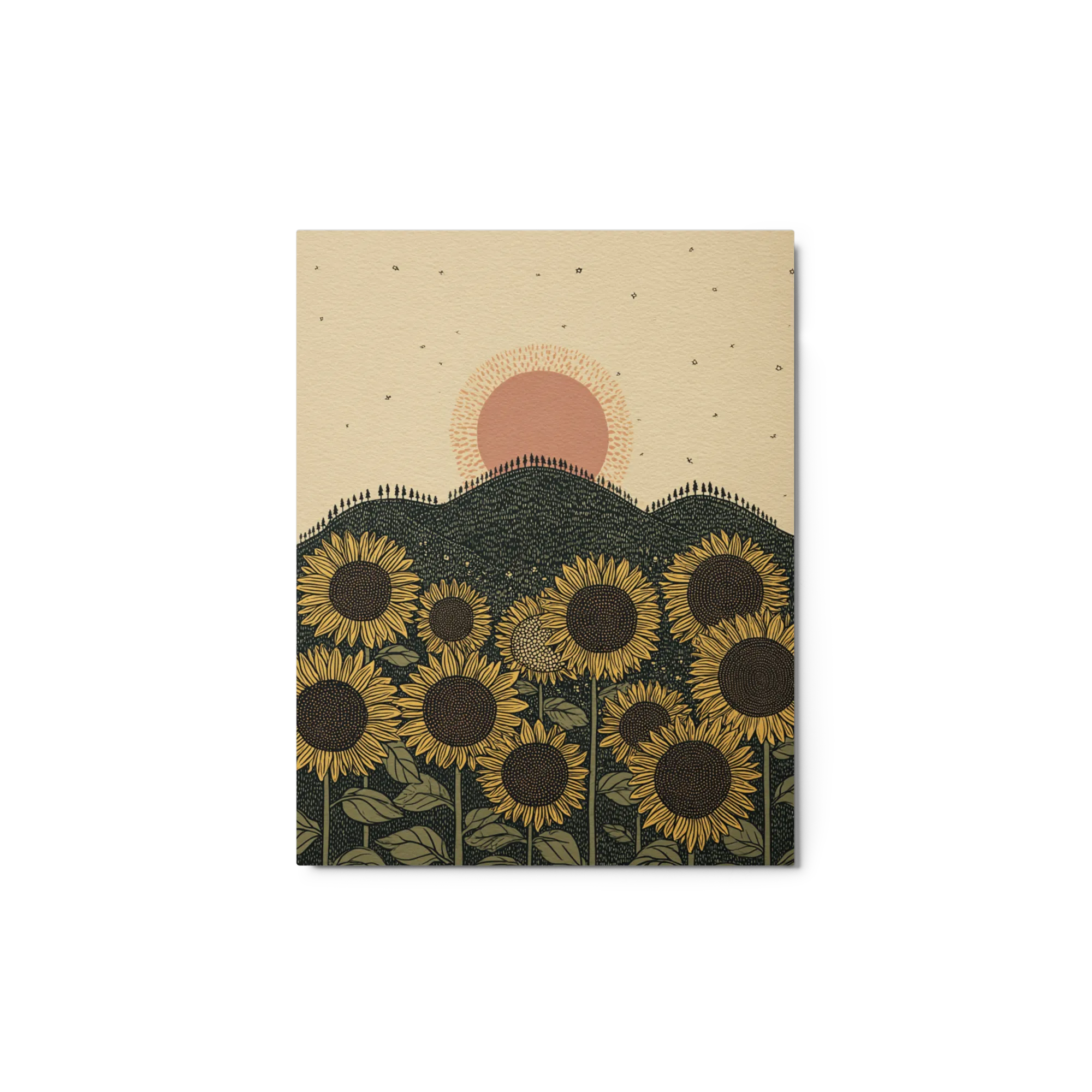 Sunflowers and Rising Sun