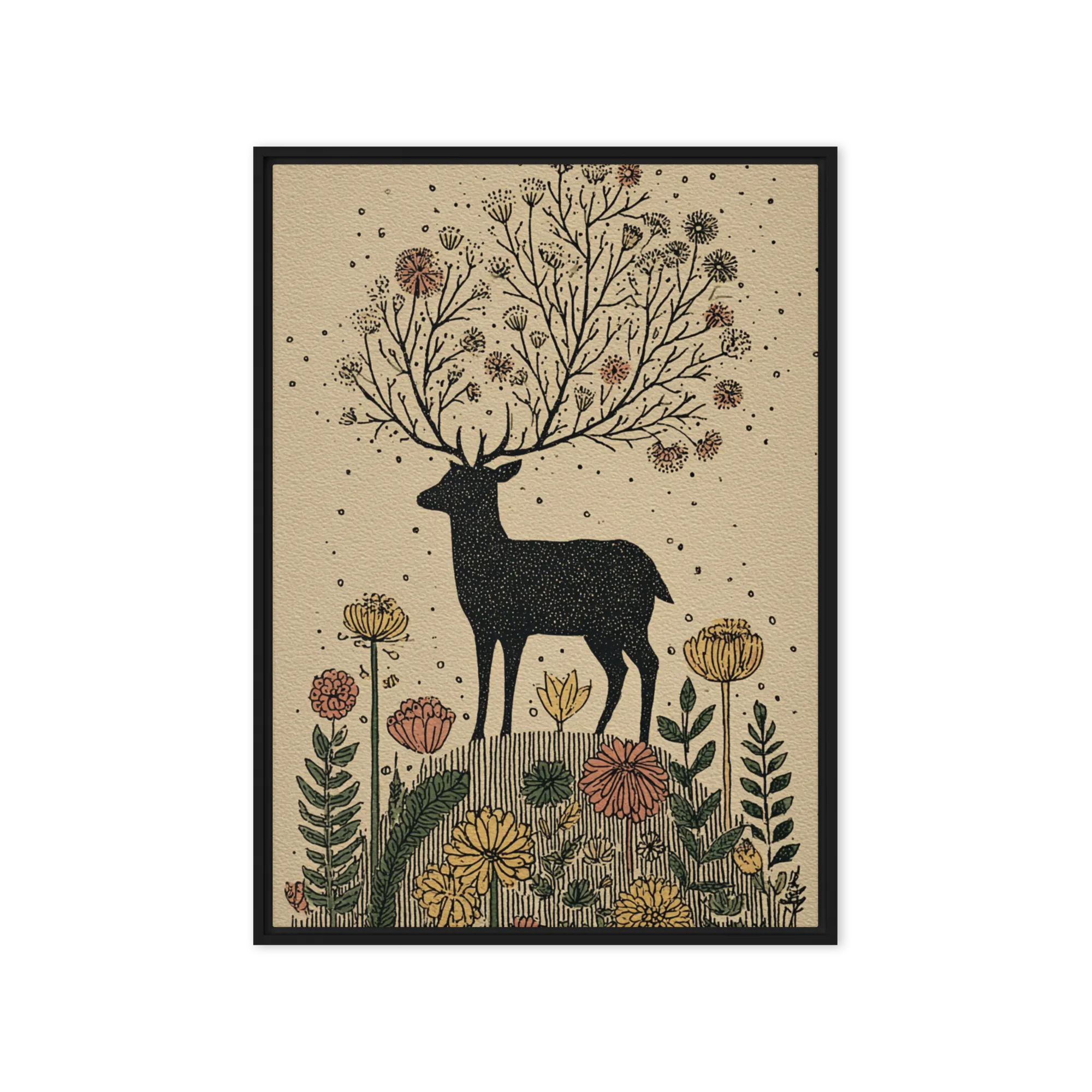 Flora Antler Stag | Art Print